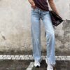 JEANS MYASTREET DRITTI CON ORLI EFFETTO RIPPED