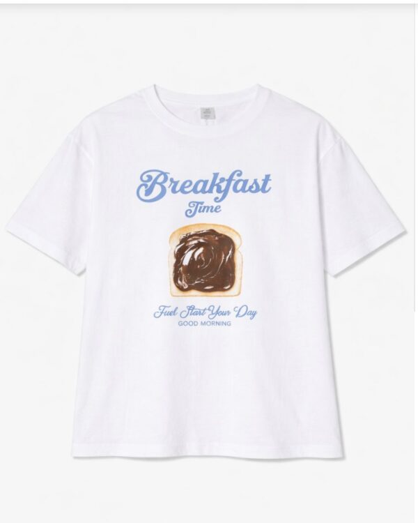 T-SHIRT myastreet CON STAMPA “BREAKFAST”