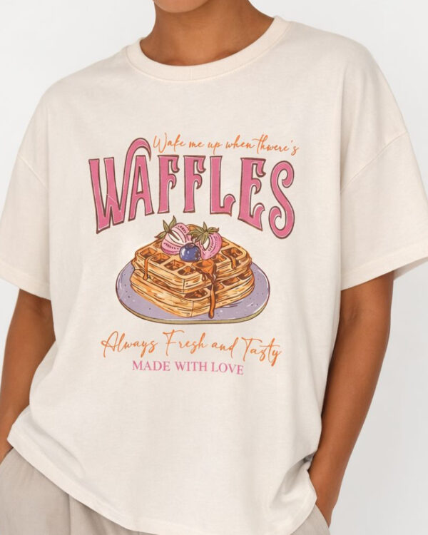 T-SHIRT myastreet DONNA OVERSIZE CON STAMPA WAFFLES