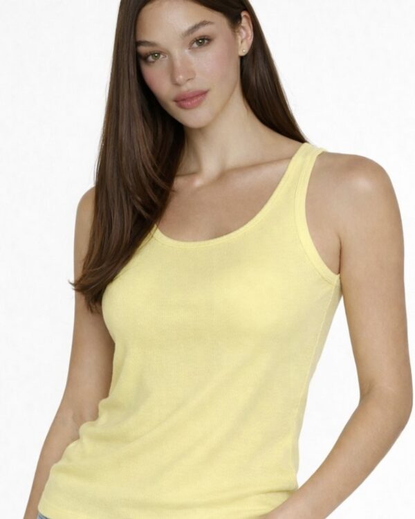 CANOTTA myastreet IN MAGLIA A COSTINE CON SCOLLO TONDO