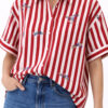 CAMICIA A RIGHE myastreet CON RICAMI FLOREALI