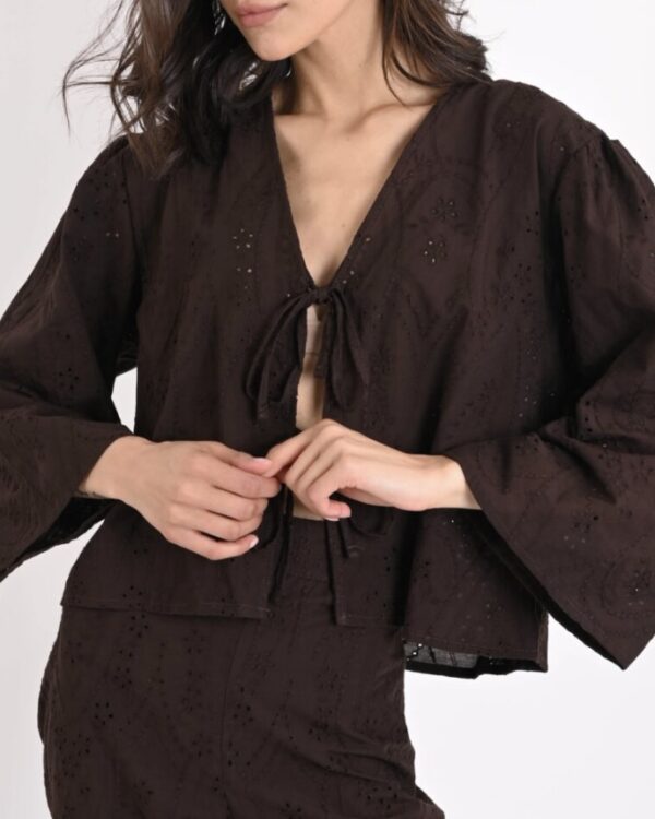 CAMICIA myastreet IN SANGALLO CON LACCETTI DAVANTI